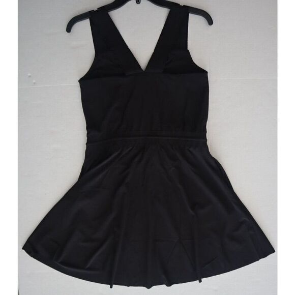 Athleta Women's Sz S Black Savannah Strap Mini Athletic Tie Waist Dress - Picture 2 of 7